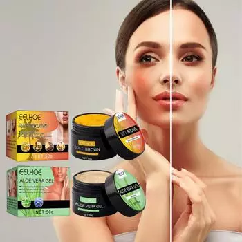 EELHOE 50 г Мусс-спрей для автозагара Быстрый автозагар для лица и тела Автозагар Крем для искусственного загара Основа для макияжа в солярии Алоэ Вера Восстанавливающий крем после загара tanning cream-50g