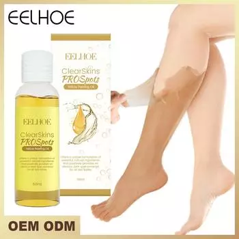 EELHOE 50 мл Масло чайного дерева Пилинг-гель Отбеливающий колено Подмышки Темные пятна Черные точки Пятна Плохая кожа Лечение пятен Отбеливание отшелушивающее масло 50ml