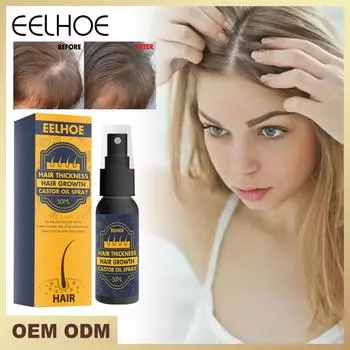 Eelhoe 50 мл спрей для роста волос с имбирем, восстанавливающая сыворотка для быстрого лечения, предотвращение истончения волос, сухая защита от выпадения волос, продукты с эфирными маслами 50mL