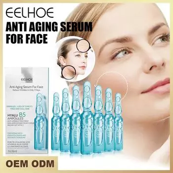 EELHOE 7 бутылок/набор ампулы с гиалуроновой кислотой, сыворотка для лица, сужающая поры, анти-антиникотинамид, отбеливающая, увлажняющая сыворотка против морщин 1.8ml*7pcs