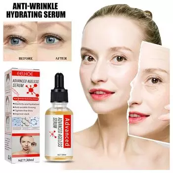 EELHOE Антивозрастная сыворотка для лица с коллагеном, сыворотка с гиалуроновой кислотой для удаления морщин, коллагеновый лифтинг, укрепляющая эссенция, 30 мл 30ml