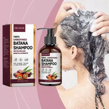 EELHOE Batana Oil Shampoo Увлажняющий восстанавливающий увлажняющий сухой вьющийся разглаживающий блеск контроль жирности шампунь 100g