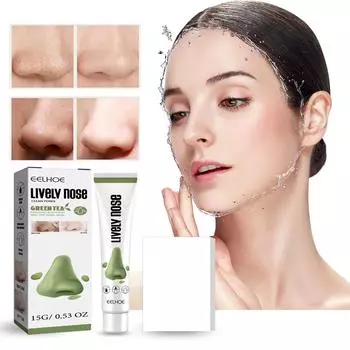 EELHOE Blackhead Removal Rip-Off Nasal Mask Избавьтесь от черных точек, закрытых прыщей, теплое очищение, очищает поры 15g