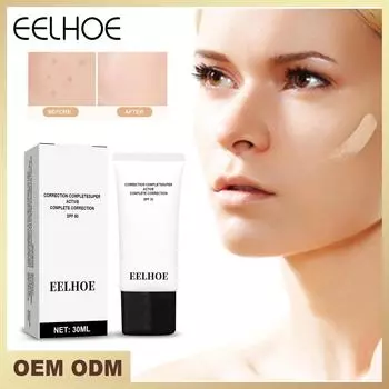EELHOE CC Cream Мягкая увлажняющая основа для макияжа, крем-основа, осветляющий тон кожи, тональный крем, консилер IVORY WHITE
