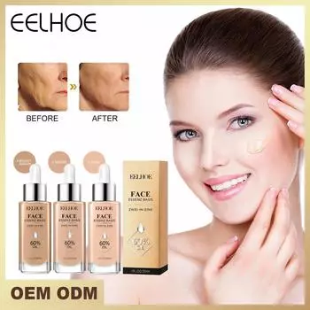 EELHOE долговечный увлажняющий консилер, контролирующий жирность, невидимый поры, консилер для макияжа, жидкая основа, 30 мл Ivory White 30ml темно-коричневого