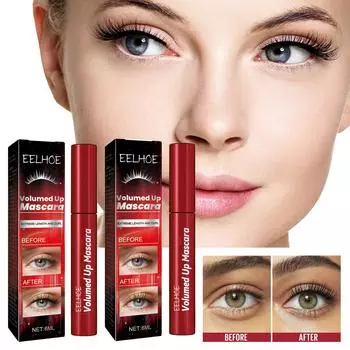 EELHOE Eye Black Увлажняющая тушь для ресниц, Длинные вьющиеся волосы, Черный, Красивый, Натуральный, Без макияжа, Черный цвет глаз 8ml чёрный