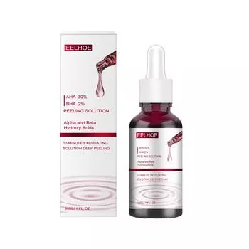 EELHOE Фруктовая кислота Салициловая кислота Эссенция Очищение лица Отшелушивание Закрытые поры Черные точки Акне Сужение пор Эссенция 30ml
