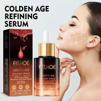 EELHOE Golden Age Serum Finesse Fine Lines Firms Skin Hydrates Moisturizes & Nurises Facial Essence 30ml