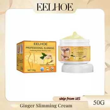 EELHOE Имбирный массажный крем увлажняет кожу, предотвращая накопление жира, укрепляет и тонизирует тело, массажный крем для живота 50g Boxed