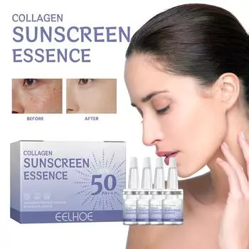 EELHOE Эссенция для лица коллагеновая увлажняющая уход за кожей освежающая осветляющая омолаживающая эссенция против сильного солнечного света