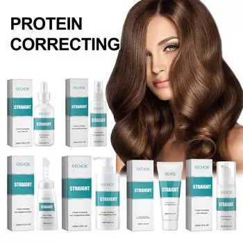 EELHOE Кератиновый протеиновый корректирующий крем для выпрямления волос восполняет питание и влагу волос, не повреждает волосы, легко смягчает oil 30ml