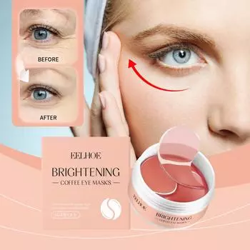 EELHOE Кофеиновая маска для глаз патч увлажняющие и восстанавливающие маски для глаз увлажняющие маски для глаз 60pcs
