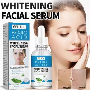 Eelhoe койевая кислота и коллаген, отбеливающая сыворотка для лица, удаление темных пятен, уход за лицом, увлажняющая, антивозрастная, укрепляющая косметика для ухода за кожей 30ml