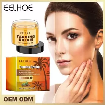 EELHOE крем-автозагар для тела, мусс для загара, средний уход за кожей, крем для солярия, бронзатор, питательный крем для лица и тела, солнцезащитный крем для макияжа, 100 г 100g