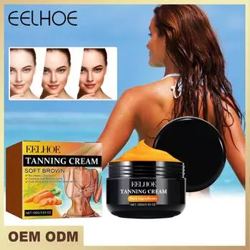 EELHOE крем-автозагар для тела, мусс для загара, средний уход за кожей, крем для солярия, бронзатор, питательный крем для лица и тела, солнцезащитный крем для макияжа, 100 г 100g