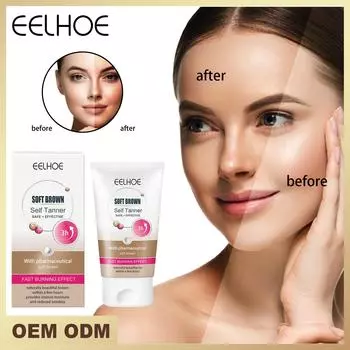 Eelhoe Крем для автозагара Быстрый автозагар для тела и лица Крем для искусственного загара Солярий Основа для макияжа Бронзер Питательный лосьон для ухода за кожей 30 мл 30ml