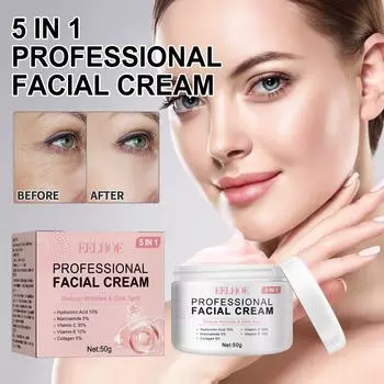 EELHOE Крем с гиалуроновой кислотой для удаления морщин, укрепляющий антивозрастной лифтинг-крем для лица, разглаживает морщины, отбеливает, осветляет уход за кожей лица 50g