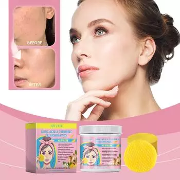 EELHOE Куркума Трикарбоновая кислота Очищающий диск Мягкий Очищающий Освежающий Балансирующий Масло Уход За Кожей Очищающий Диск 40pcs