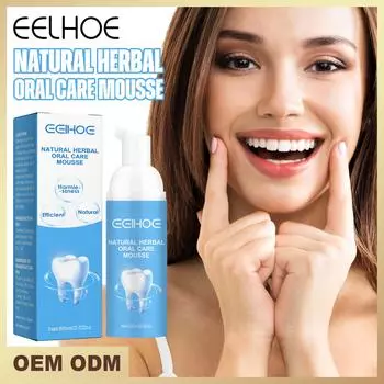 EELHOE Mousse Зубная паста Отбеливание зубов Мусс Пена для глубокой очистки Зубная паста удаляет пятна Свежее дыхание Инструменты для ухода за зубами 60 мл 60ml
