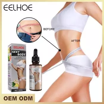 Eelhoe натуральное масло имбиря, антивозрастное эфирное масло растений, способствует обмену веществ, массажные масла для всего тела, масло для похудения, 30 мл/50 мл 30ml-box