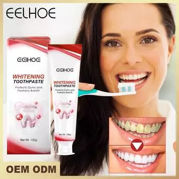 EELHOE Очищение зубов, отбеливающий мусс, глубоко очищающая зубная паста, пена, зубная паста удаляет пятна, свежее дыхание, инструменты для ухода за зубами, 100 г 100g