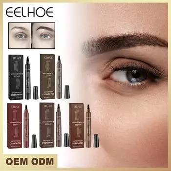 Eelhoe Professional Eye Brow One Step Набор штампов для формирования бровей Набор гелевых штампов Набор для макияжа Волшебные трафареты для бровей Кисти для бровей чёрный