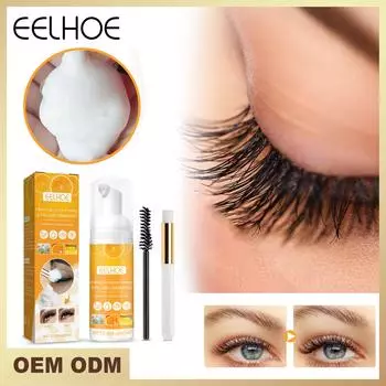 Eelhoe Professional Eyelash Extension Shampoo Foam Cleaner Mousse Wash Oil Dustcare Makeup Remover Glue 60ml Home Salon Personal Use 60ml set