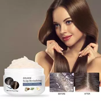 EELHOE Скраб для отшелушивания кожи головы Увлажняющий сухой волос Очищающий уход за кожей головы Освежающий скраб
