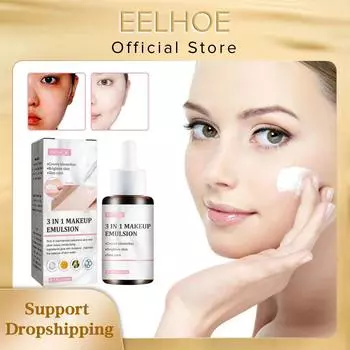 EELHOE Тональный крем для макияжа Стойкий консилер для лица Осветляет кожный покров Темные круги веснушки Мгновенный отбеливающий крем для лица