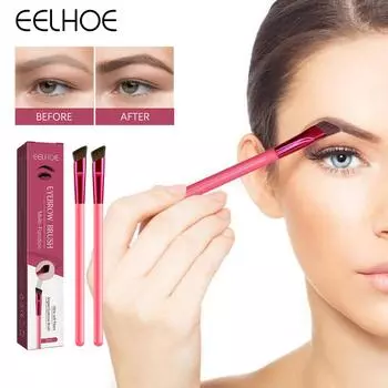 EELHOE Ультратонкая кисть для бровей Кисти для придания формы бровям Инструмент для точного макияжа для естественного и роза розовый