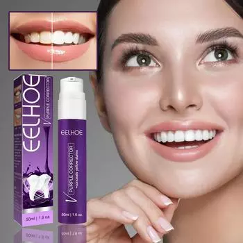 EELHOE V34 Purple Toothpaste, Beautiful Teeth, Removes Stains, Prevents Pigmentation, Yellow Teeth, Cleans And Whitens Teeth 1PC