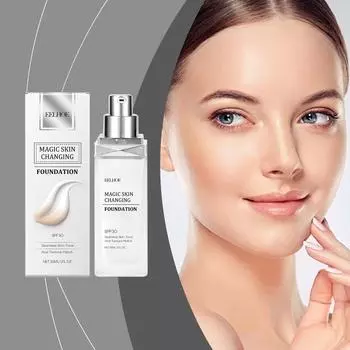 EELHOE Warm Change Makeup Holding Foundation Легкая увлажняющая прозрачная осветляющая основа для кожи Удерживание макияжа Матовое ощущение увлажненной кожи 30ML