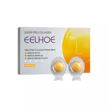 EELHOE Яичный Коллаген Укрепляющая Маска Протеин Уход за Лицом Увлажняющие Увлажняющие Антивозрастные Маски Для Лица Несмываемая Ночная Маска 7pcs/box
