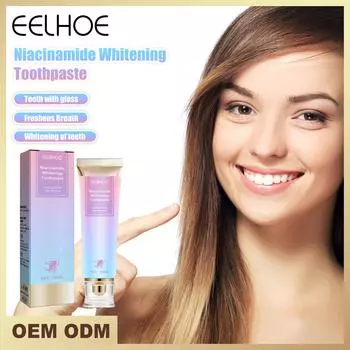 EELHOE Зубная паста с ниацинамидом, мусс для отбеливания зубов, пена для глубокой чистки, зубная паста, удаляет пятна, свежее дыхание, инструменты для ухода за зубами, 100 мл