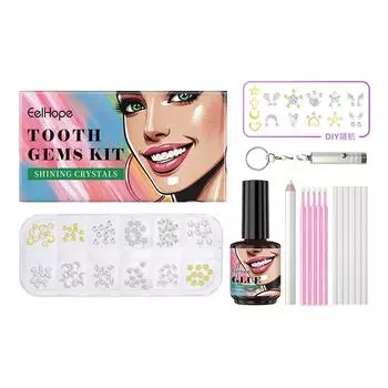 Eelhope Fashionable Teeth Beauty Set Glittering Cosmetic Accessories For A Stunning Look Smile