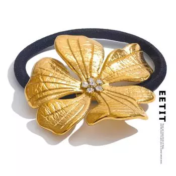 Eetit 024 Нержавеющая сталь Большой Цветок Ободок для волос Головные уборы Аксессуары 18K PVD Позолоченный Модные ювелирные изделия Подарочные водонепроницаемые золотой