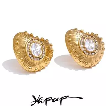 Eetit 2024 316L нержавеющая сталь кубический цирконий сердце любовь золотые серьги-гвоздики для женщин устойчивые к потускнению металлические ежедневные ювелирные изделия золотой