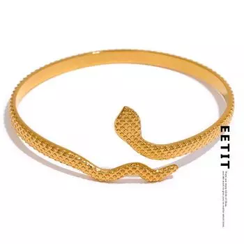 Eetit 316 металлический браслет-манжета в виде змеи из нержавеющей стали для женщин