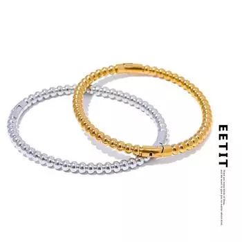 Eetit 57 мм массивный браслет из нержавеющей стали, металлический браслет ручной работы, полированные ювелирные изделия на запястье, водонепроницаемые аксессуары 2023 серебряный