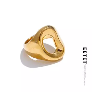 Eetit 6789# поступление из нержавеющей стали геометрический полое модное кольцо золото и платина цвет PVD покрытие гладкое модное ювелирное изделие новое 6 золотой