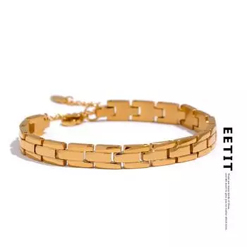 Eetit браслет-цепочка из полированной нержавеющей стали 316L для женщин