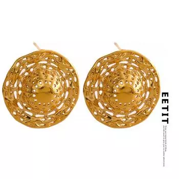 Eetit креативные массивные серьги из нержавеющей стали 18 карат с позолотой, уникальные серьги-гвоздики в виде шляпы, 2022, индивидуальное очарование, модные ювелирные изделия для женщин