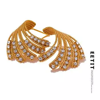 Eetit нежный цирконий из нержавеющей стали модные серьги-гвоздики изысканный золотой цвет повседневные водонепроницаемые украшения для женщин подарок золотой