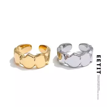 Eetit Персонализированное гладкое кольцо из нержавеющей стали унисекс, минималистичное геометрическое модное ювелирное изделие с покрытием PVD 18K, новое 6 серебряный