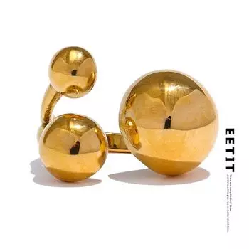 Eetit персонализированный шарик из нержавеющей стали, полое золотое кольцо, меньше пятен, металл, модные модные универсальные ювелирные изделия, водонепроницаемые, новые