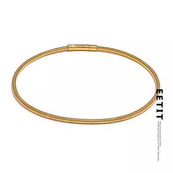 Eetit водостойкое 18-каратное PVD-покрытие из нержавеющей стали с воротником и ожерельем, модное металлическое массивное ожерелье, модные ювелирные изделия для женщин золотой