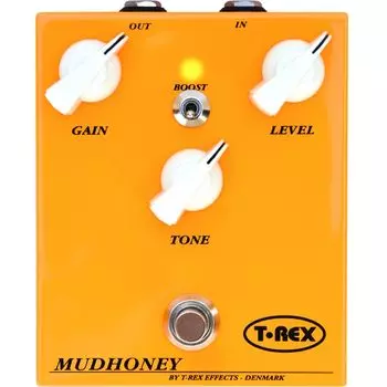 ЭФФЕКТЫ Аналоговый классический овердрайв с широким диапазоном усиления MUDHONEY DK T-REX Педаль T-REX/Дисторшн