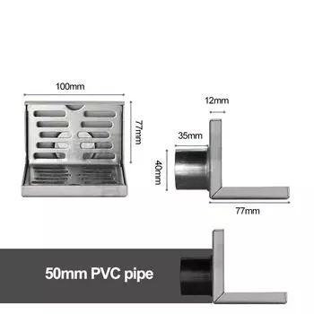 Efficient Drainage Solution With L Shape Stainless Steel Floor Drain For Balcony And Same Layer Waste Disposal