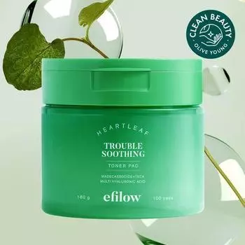 efilow Heartleaf Biome успокаивающий коврик для проблем, 100 шт.