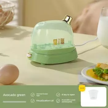 Egg Boiler For Home Small Multi-Functional Egg Steamer Dormitory Egg Poacher 1 Person Fantastic Breakfast Appliance 2024 New Arrival Avocado Green [New arrival]]